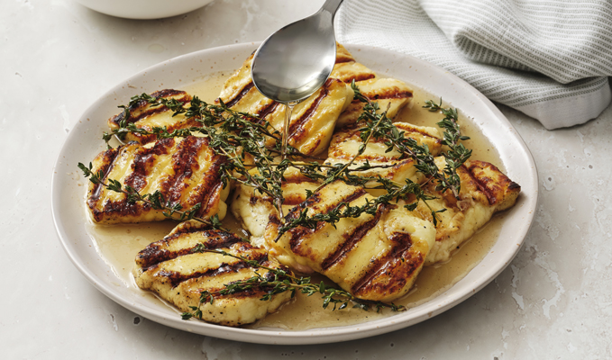 Haloumi with Honey & Thyme Sauce