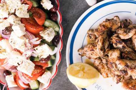 Chicken Spare Ribs And Greek Salad With Mint Yoghurt - Recipe By Ten Minute Kitchen On Channel 10