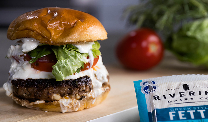 Riverina Dairy 10 Minute Kitchen Lamb Fetta Burgers