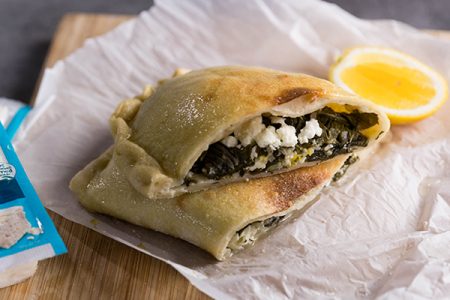 Riverina Dairy 10 Minute Kitchen Silverbeet And Fetta Calzone